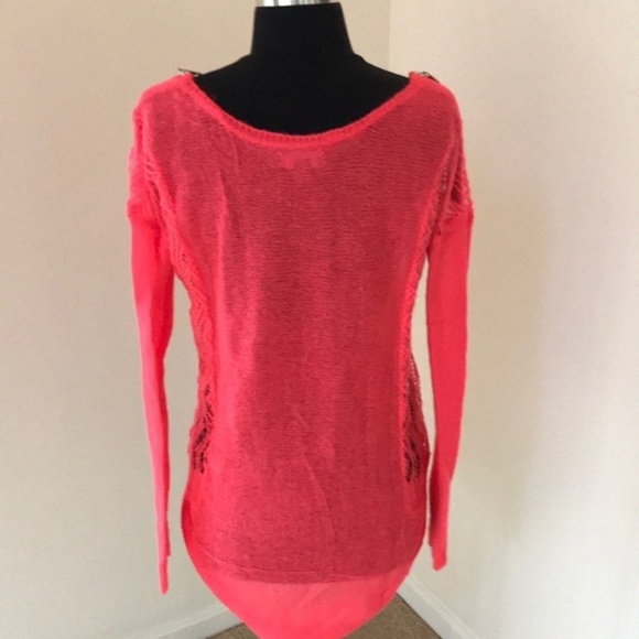 KENDALL & KYLIE crimson size XS high low Sweater - Picture 4 of 7